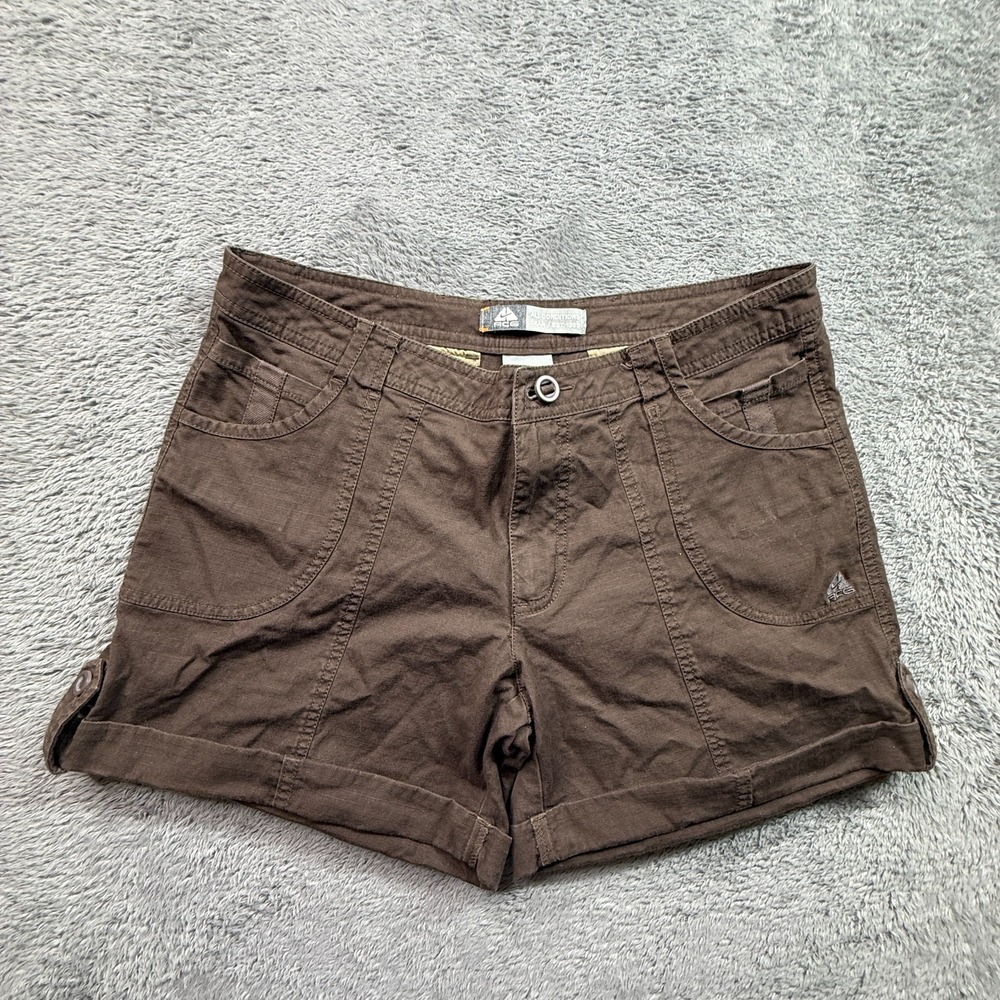 Vintage Y2K Nike ACG Womens Ripstop Roll Tab Shorts Size 8 Brown Outdoor Hiking